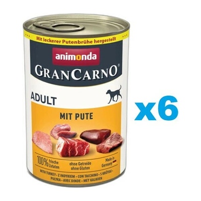 Animonda GranCarno Adult s hovädzím a morčacím mäsom 6 x 400 g