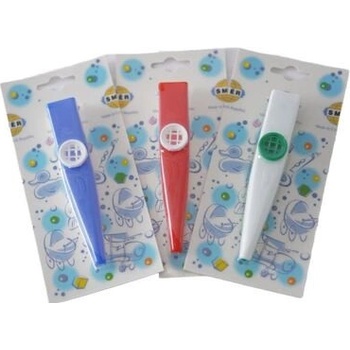 SMĚR KAZOO plastový foukací hudební nástroj 12cm 3 barvy