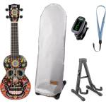 Mahalo MA1SK BK Standard SET Skull Black Сопрано укулеле (MA1SK-BK-STANDARD-SET)