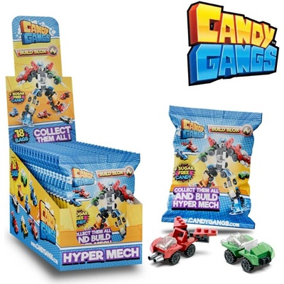 Candy Gangs skládací kostky auta hyper mech s cukrovinkou 1 g