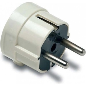 Famatel 1102 16a-250v бял заземен щепсел (1102)