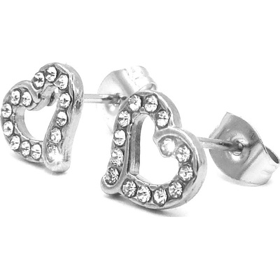 Steel Jewelry náušnice SRDCE Chirurgická ocel NS240117