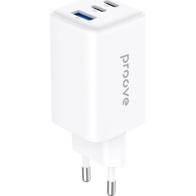 Proove мрежово зарядно устройство Pocket GaN 65W (2×Type-C + USB) (WCPG65121202)