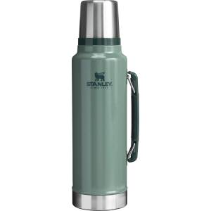STANLEY 1913 Classic Legendary Thermos Bottle 1.4L - Thermos Keeps Hot or Cold for 40 Hours - Stainless Steel Thermos Flask - BPA Free - Dishwasher Safe - Hammertone Green - 100000115856 (10-11347-119)