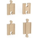Bigjigs Rail Drevené koľaje Dlhé rovné koľaje - 21 cm - 4 ks