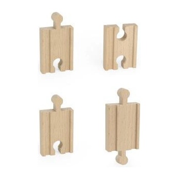 Bigjigs Rail Drevené koľaje Dlhé rovné koľaje - 21 cm - 4 ks