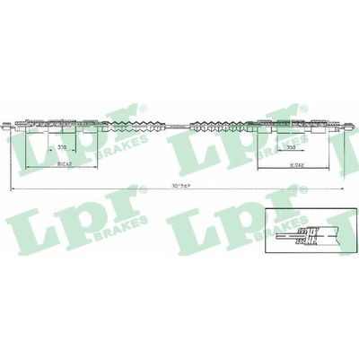 Ťažné lanko, parkovacia brzda LPR C1256B