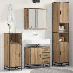 vidaXL Комплект мебели за баня 3 бр. Дъб 65 x 33 x 60 см (3402534)