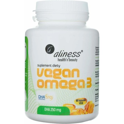 Aliness Vegan Omega 3 DHA 250 mg 60 veg. kapsúl
