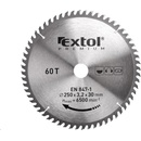 EXTOL PREMIUM 8803242 kotouč pilový s SK plátky, O 250x3,0x30mm, 60T