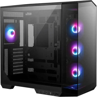 Кутия за компютър MSI MAG PANO 100R PZ, Midi Tower ATX, 4x 120mm ARGB вентилатори, Tempered Glass, черна - 4711377231565 (MAG_PANO_100R_PZ)