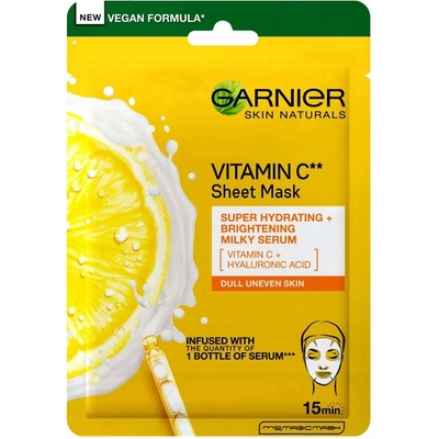 Garnier Skin Naturals Лист маска за лице Vitamin C, 28 g