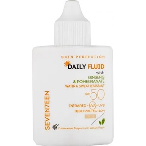 Seventeen Cosmetics Daily Fluid - Слънцезащитен тониран крем за лице SPF50