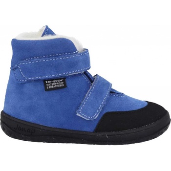 Jonap zimní barefoot boty Jerry královsky modré vlna