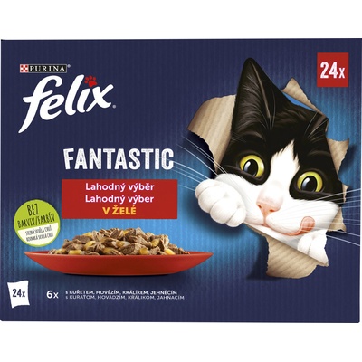 Felix Fantastic masový výběr v želé, 24x 85 g