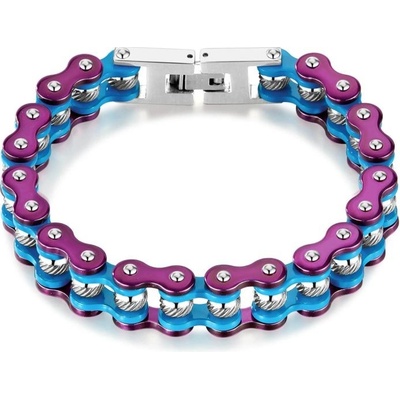 Impress Jewelry náramek z chirurgické oceli Moto SCRUB Modrý GS1577s3