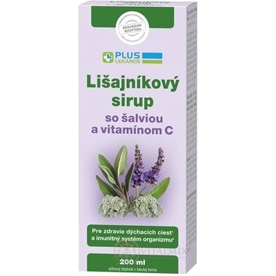 Plus Lékárna Lišejníkový sirup se šalvějí a vitamínem C 200 ml