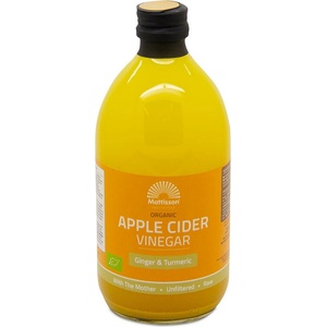 Mattisson Healthstyle Ябълков оцет с джинджифил и куркума (Organic), 500 ml Mattisson Healthstyle (MT1922)