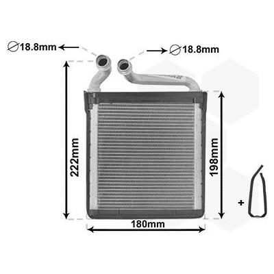 Výměník tepla, vnitřní vytápění VAN WEZEL 58006256 – Hledejceny.cz