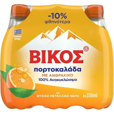Vikos Pomerančová limonáda stevia 6 x 330ml