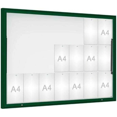 PROCITY Vonkajšia vitrína Classique, 21 x A4, plexi, zelena