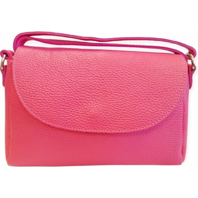 Vera Pelle dámská kožená kabelka crossbody 1663 D102 růžová