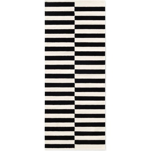 Hanse Home Черно-бял двустранна ръчно изработена вълнена пътека 80x200 cm Donna - Hanse Home (106207-80x200)