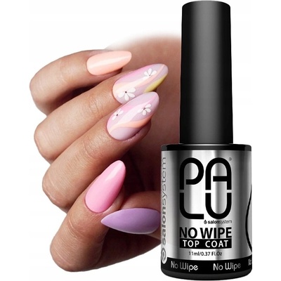 PALU vrchní lak hybridní pro nehty manikúra top coat no wipe lesk 11 ml