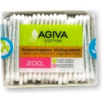  Agiva памучни клечки с хартиен стик, 200 броя