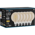 Mexen Vintis 6x LED крушка с нажежаема жичка E27, G125, 6W, Топла - 2700K, 600 lm, (L158-E27-0627-50x06)