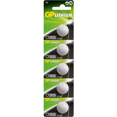 GP Batteries Бутонна клетка cr2025, литиева, 5 бр. /пакет cr2025-7u5 (cr2025-7u5)