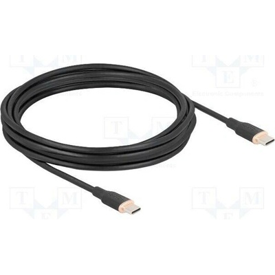 Delock 81240 USB 2.0 USB C vidlice z obou stran zlacený 4m černý