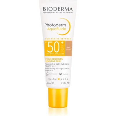 BIODERMA Photoderm Aquafluid защитна тонирана течност за лице SPF 50+ цвят Golden 40ml