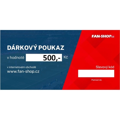 Fan-shop Tištěný dárkový poukaz 500,- Kč