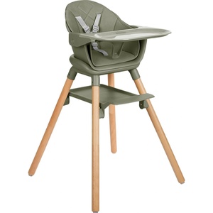 KikkaBoo Стол за хранене 6в1 Woody Army Green 2024 (31004010175) - bobybaby