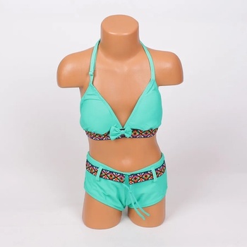 Image 1 of Детско-юношески бански в тюркоазено-зелено