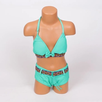 Детско-юношески бански в тюркоазено-зелено