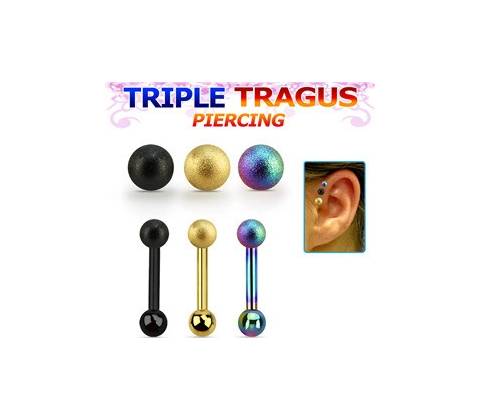 Piercingate činka do ucha PNC00144 černá
