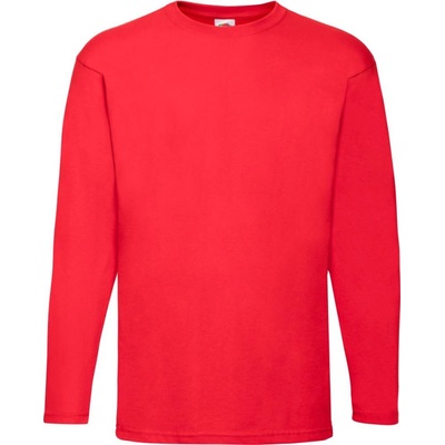 Fruit of the Loom tričko Valueweight T LSL pánské Červená