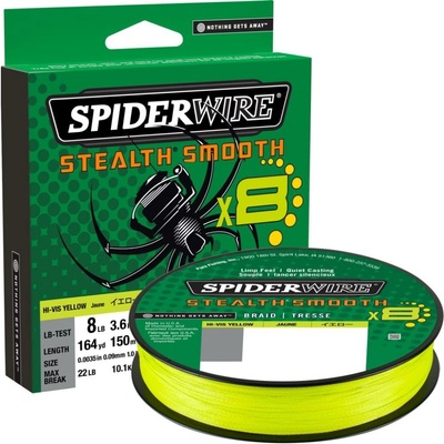 Spiderwire šnúra Stealth Smooth8 žltá 150m 0,15mm
