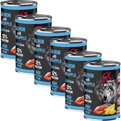 Alpha Spirit Dog Wet - Salmon & Pineapple 6 x 400 г