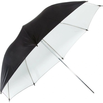 Бял отражателен чадър 110см черно/бяло