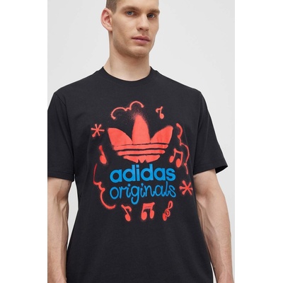 adidas Originals Памучна тениска adidas Originals в черно с принт IS0224 (IS0224)