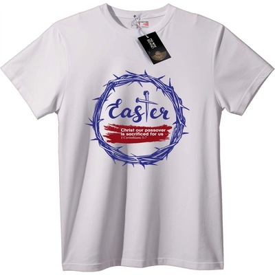 NOONEBRAND Тениска с Великденски трънен венец - 2XL, White