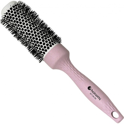 Hairway Organica okrúhla kefa z organického materiálu s nylonovými štetinami fialová 07156-06 33 mm