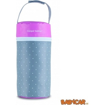 Canpol babies Termoobal Little Cutie PUNTÍKY ŠEDÝ S RŮŽOVÝM VÍČKEM