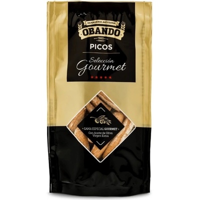 Obando Panadería Picos Gourmet Rustico GOLD bagetky mini 20 g