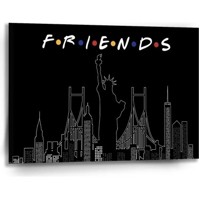Sablio Obraz Seriál Priatelia FRIENDS Obrysy - 90x60 cm