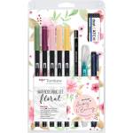 Tombow Marker ABT Dual Brush комплект Floral (9) (WCS-FL)