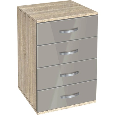 Bogdan Furniture G Скрин с чекмеджета Memo. bg, модел BM-Ava 500, ГБ сонома и сиво гланц